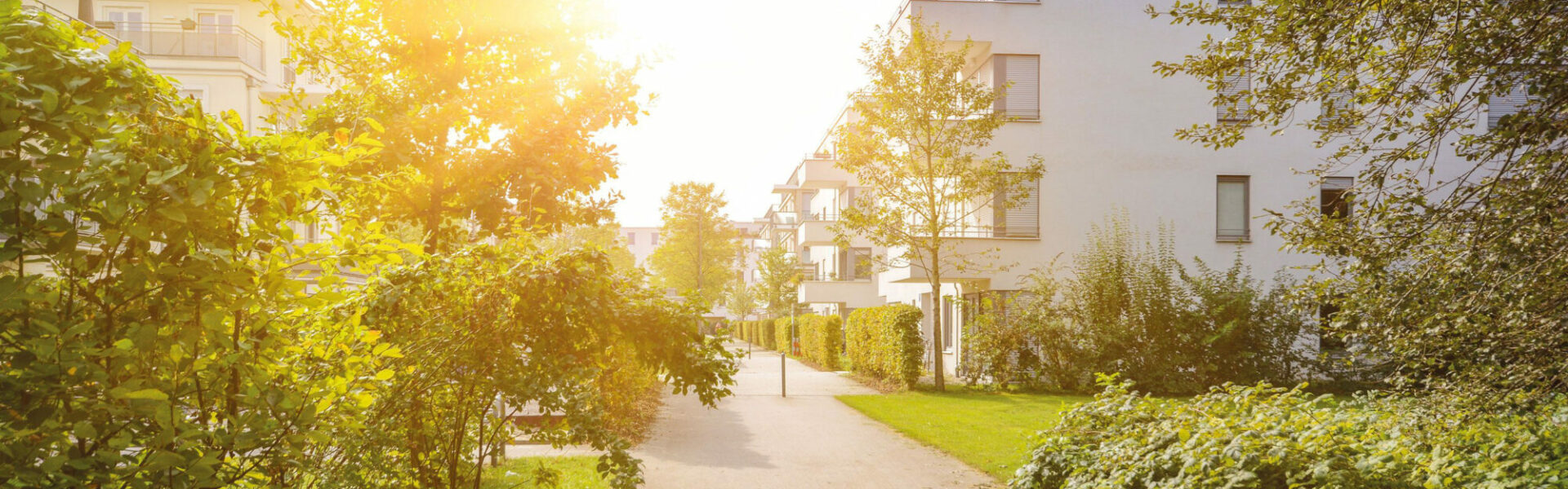 résidence avec espace vert